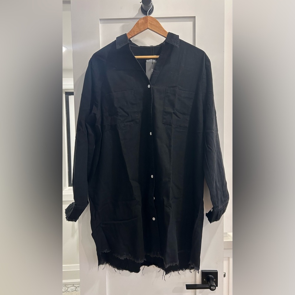 Denim shirt dress - Black New with Tags